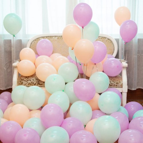 Macaron Color Latex Balloon Wedding Room Layout