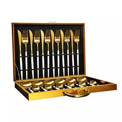 Stainless Steel Cutlery Spoon Portugal Cutlery Gold Gift Set