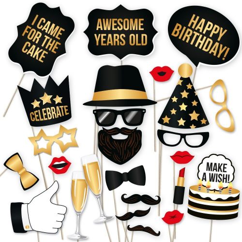 European And American Adult Birthday Party photo props