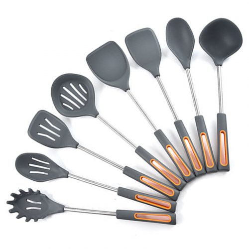 Silicone Kitchenware 8 Piece Set Silicone Spatula Spoon Set Kitchen Utensils