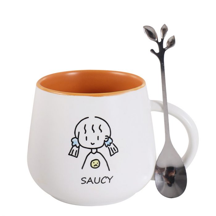 Cute couple coffee cup creative mug student office small fresh ceramic cup