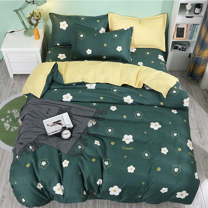 Thick brushed four-piece gift three-piece set small fresh bed sheet quilt cover wholesale bedding