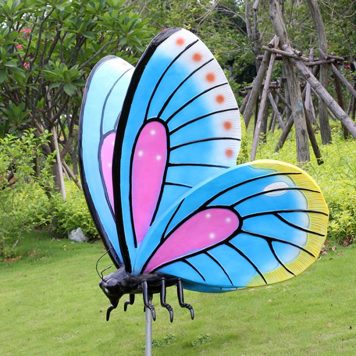 Big Butterfly Fiberglass Sculpture Garden Landscape Outdoor Garden Garden Decoration Simulation Animal Ornament